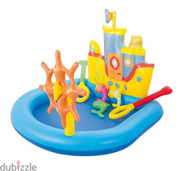 Bestway Inflatable Tug Boat Play Center Pool 140 x 130 x 104 cm 0