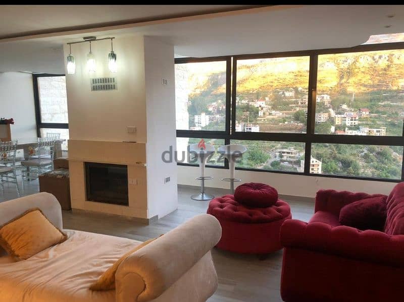 chalet duplex apartment for rent at faraya faqra oun lsiman 0