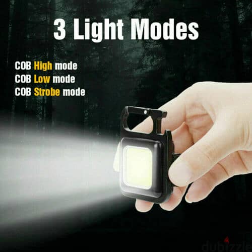 High Quality Portable COB Rechargeable Keychain Light Work Lamp Torch 7