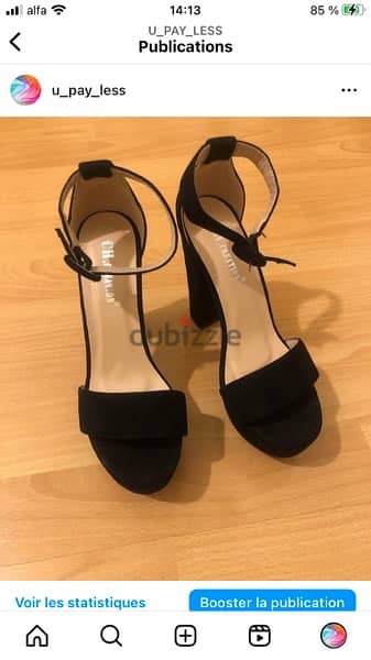 Sandals, black, high heels. size 37 1