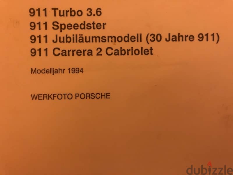 Werkfoto PORSCHE 911 & turbo commemorative official picture 1994 1
