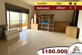 Ballouneh 220m2 | 80m2 Terrace | Luxurious | View | Catch | 0