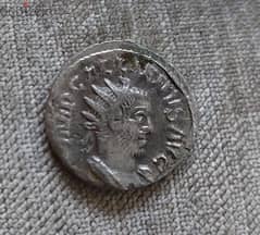 Ancient Roman Coib Silver Billion for Emperor Galerius  (year  295 ). 0