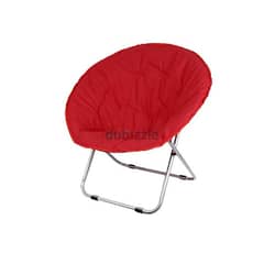 Comfort & Sturdy Burgundy Round Moon Chair 0