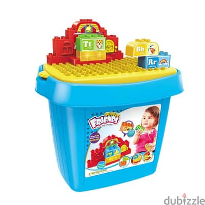 Kids Early Education Bucket Block Play Set