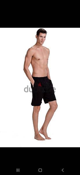 men shorts cotton navy / black size m to xxL 2