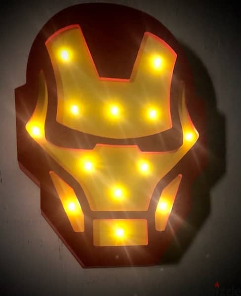 LED, iron man figure LED, light up for kids room 6