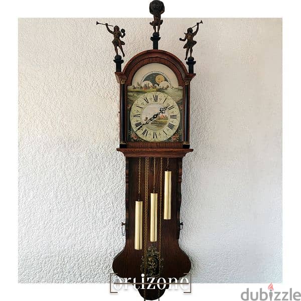 Vintage Frisian Pendulum Wall Clock 0