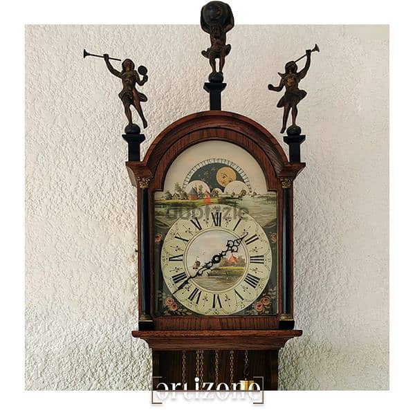 Vintage Frisian Pendulum Wall Clock 1