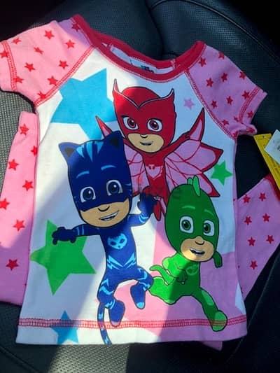 kids, baby girl, 2 years pyjamas, brand, PJ masks