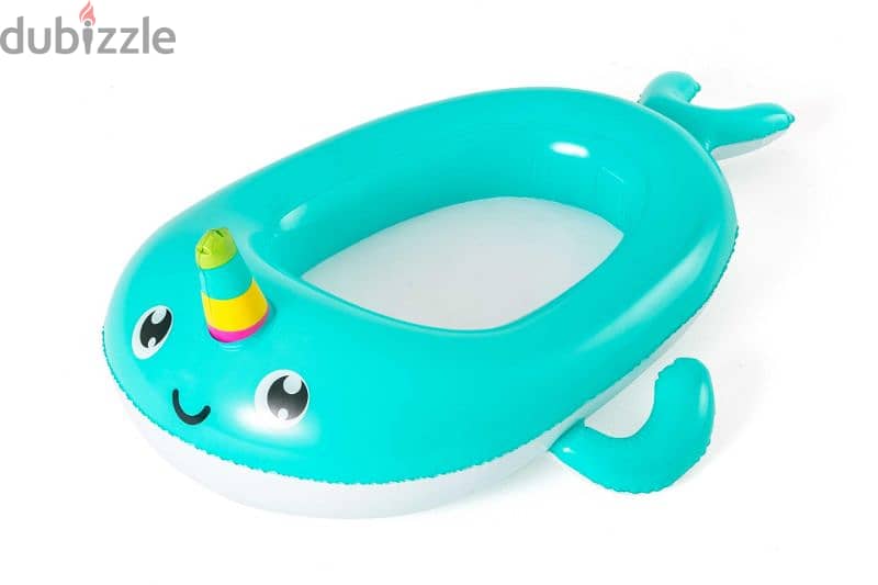 Bestway Inflatable Narwhal Baby Boat 118 x 89 cm 0