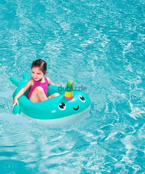 Bestway Inflatable Narwhal Baby Boat 118 x 89 CM 2