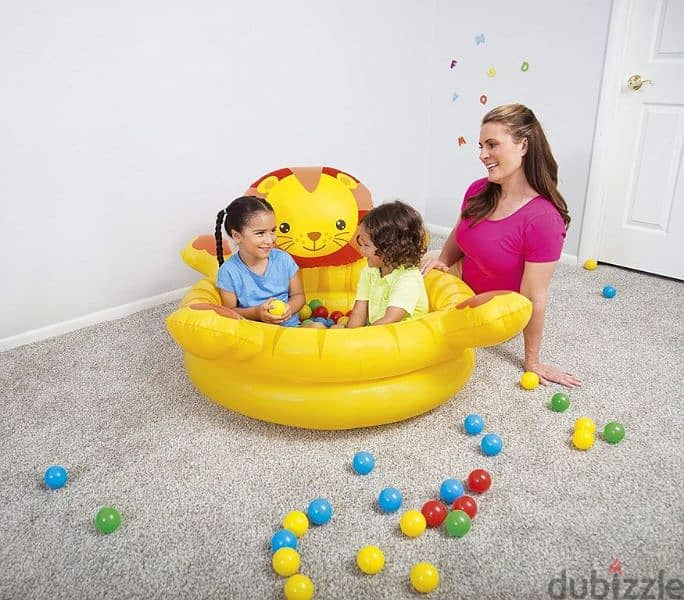 Bestway Up In & Over Lion Ball Pit Inflatable Kids Play Center 1