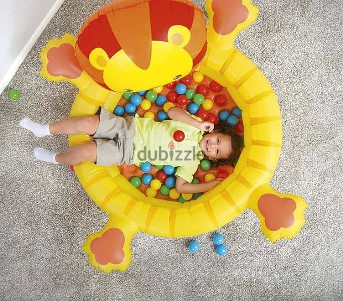Bestway Up In & Over Lion Ball Pit Inflatable Kids Play Center 2