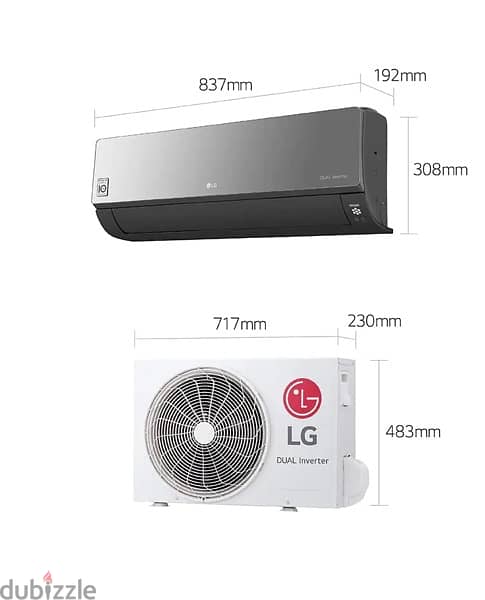 LG  dual inverter ARTCOOL Inverter AC , Energy Saving, Fast Cooling, 11