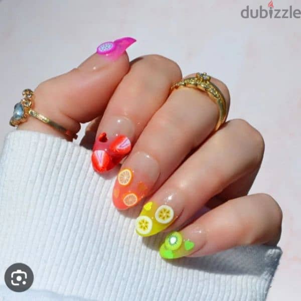 3D fruits for nails tubes or sliced stickers 4