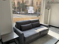 Sofa Bed Grey Luxurious Foldable Couch 0