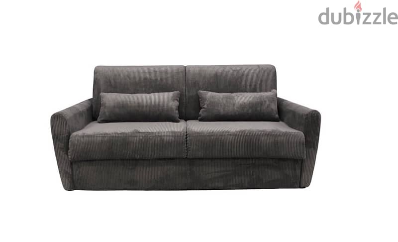 Sofa Bed Grey Luxurious Foldable Couch 2