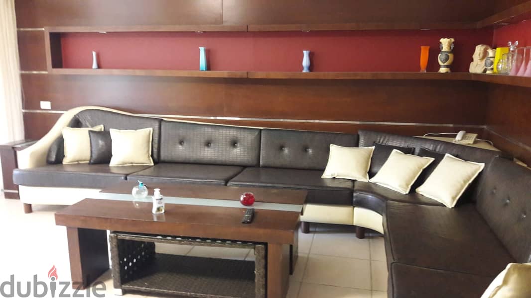 A furnished 110 m2 ground floor chalet for rent in Kaslik 1