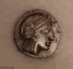 Ancient Greek Attica Athena Silver Tetradracham Coin year 454_404 BC 0
