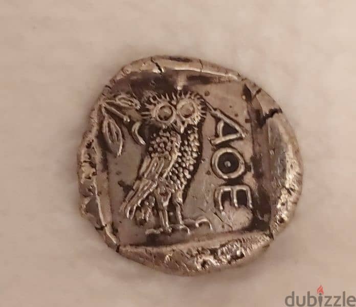 Ancient Greek Attica Athena Silver Tetradracham Coin year 454_404 BC 1