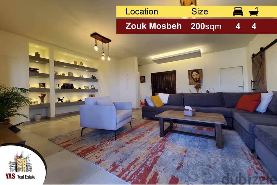 Zouk Mosbeh 200m2 | Modern Apartment | Panoramic View | Luxury | TO 0