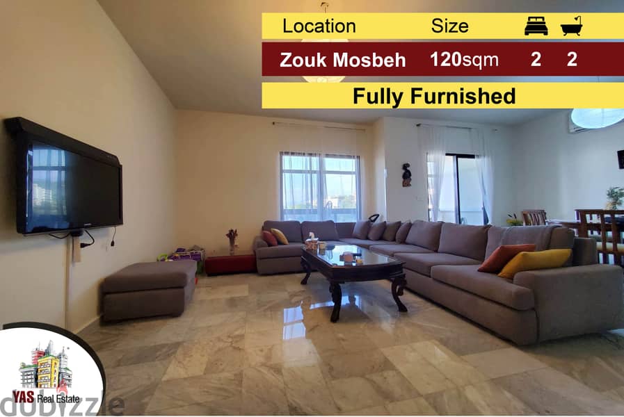 Zouk Mosbeh 120m2 | Furnished Apartment | Rent | Luxury | View | KE | 0