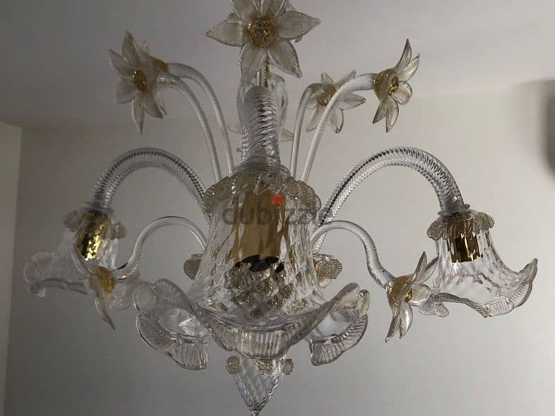 ثرية مورانو ايطالي ورق كرستال من الروائع مميزة ممضية chandelier murano 0