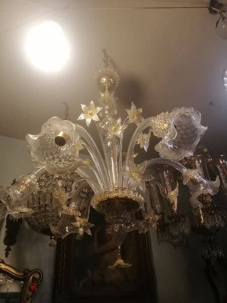 ثرية مورانو ايطالي ورق كرستال من الروائع مميزة ممضية chandelier murano 4