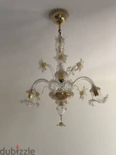 من اجمل ثرية مورانو ايطالي ورق  شغل رائع مميزة ممضية chandelier murano 0