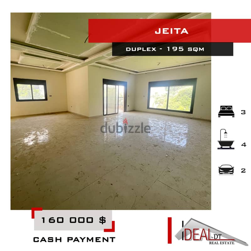 Duplex for sale in jeita 195 SQM REF#NW56209 0