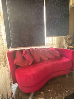 pink curved sofa 0