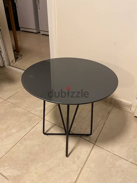 Small Table Gray Glass Side table Coffee table 1