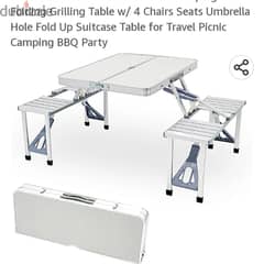 Foldable table with 4 chairs at a good price 0