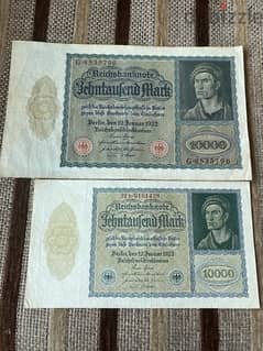 عملة عملتين الماني نفس تاريخ الاصدار ١٩ كانون الثاني ١٩٢٢  banknote