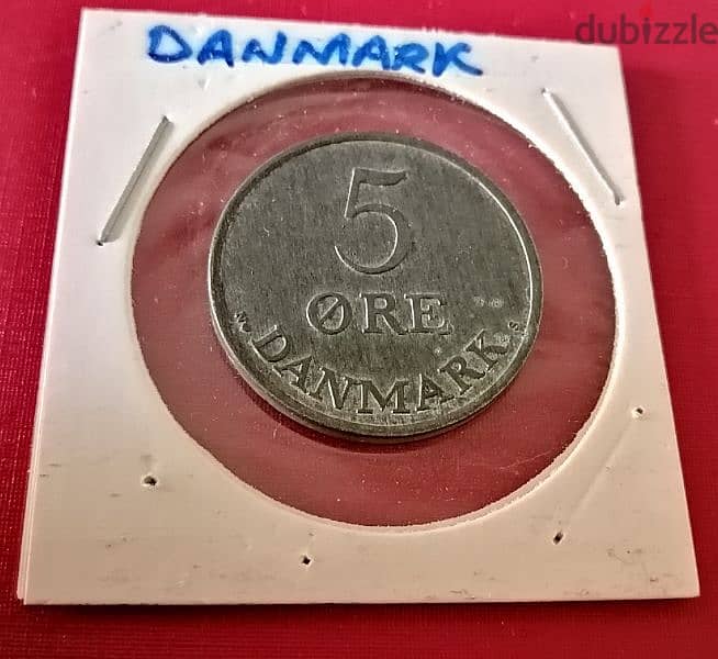 1953 Danmark 5 Ore Frederick IX Zinc coin 3