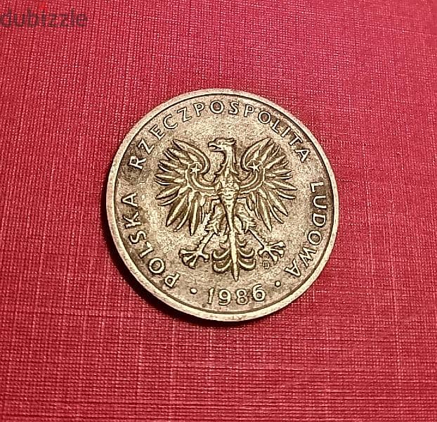 1986 Poland 5 Zlotych 2nd eagle design 0