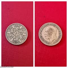 1934 England Silver six Pence KGV