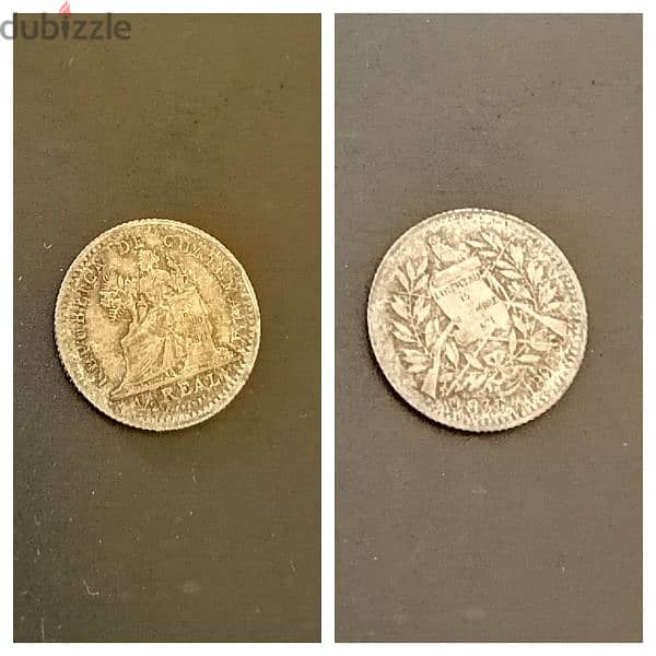 1896 Guatemala silver half Real 1