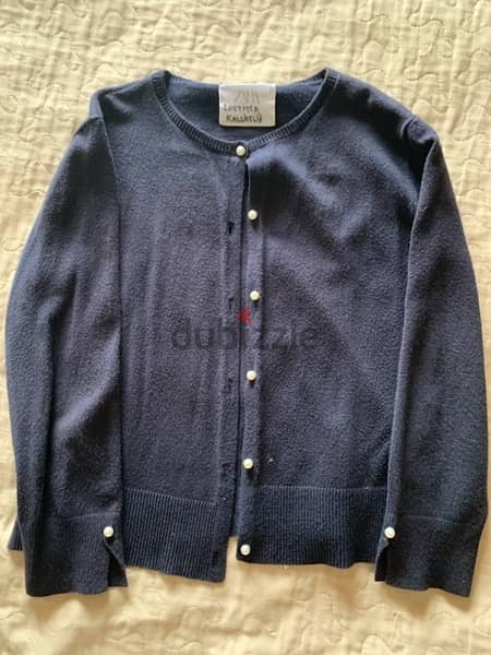 Zara navy blue cardigan 0