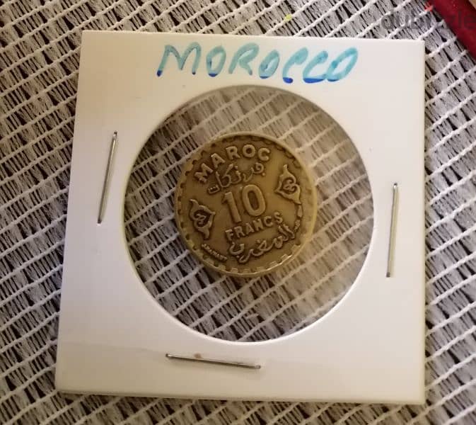 1951 Morocco 10 Francs Mohamad V AH1371 2