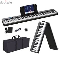 Piano Keyboard 88 keys with pedal + Double X stand & carrying bag 0