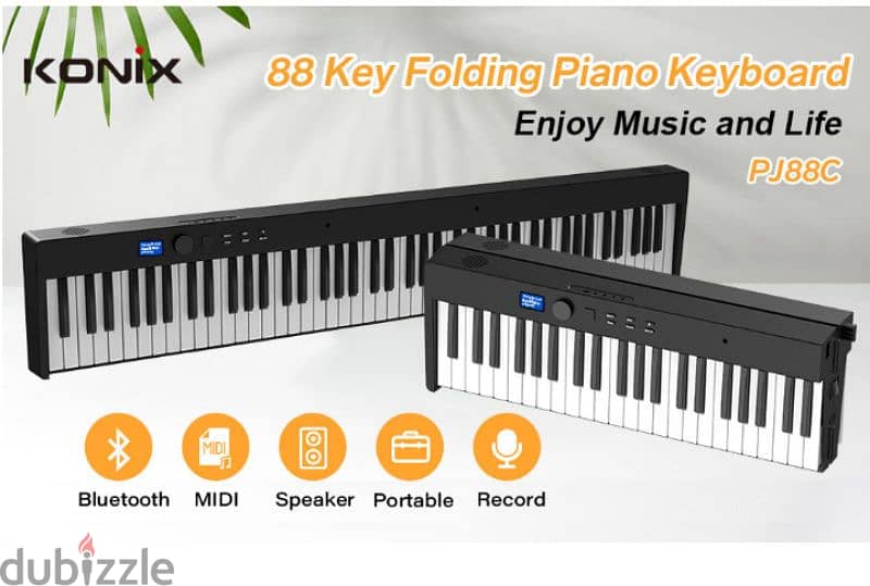 Piano Keyboard 88 keys with pedal + Double X stand & carrying bag 10