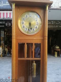 ساعة المانية خشب سنديان مميزة جدا شغالة ميكانيك خارق النظافة clock 0