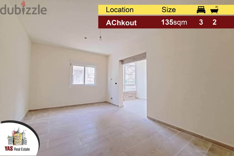 Achkout 135m2 | Brand New | Modern Apartment | Mountain View |DA 0