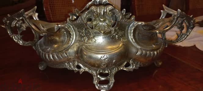 Antique Bronze Jardinière with handles & legs