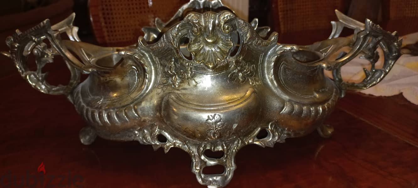 Antique Bronze Jardinière with handles & legs 0