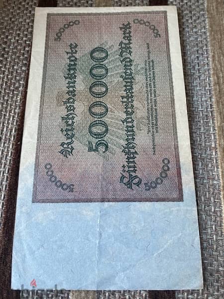 عملة عملات قديمة ٥٠٠ الف مارك الماني سنة ١٩٢٣ 1