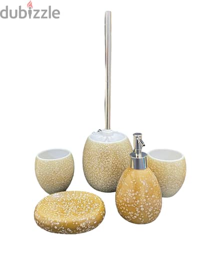 5 Piece Ceramic Bathroom Set