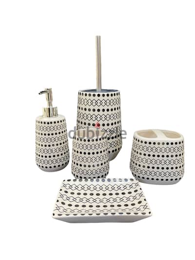 5 Piece Ceramic Bathroom Set 2